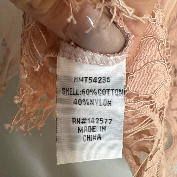 Haute Monde Lace Blouse Blush Pink - Picture 5 of 9